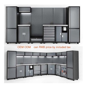 Modular Metal <b>Tool</b> Cabinet Set Pegboard Storage Garage Workshop <b>Rolling</b> Industrial Cabinet System OEM ODM - Product Image 2