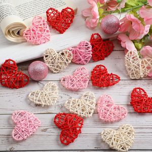 Dijes de ratán ecológicos de la mejor calidad, dijes decorativos en forma de corazón para el día de San Valentín - Product Image 2