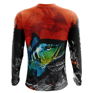 Chemises de pêche pour hommes à manches longues et col rond, confortables, sur mesure, grandes tailles, style streetwear, en tissu de coton épais, avec nouveau design par sublimation - Product Image 2