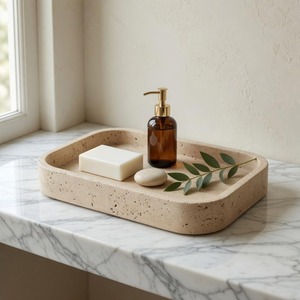 Luxury Handmade Travertine Resin Serving Tray Premium Decorative <b>Epoxy</b> Tray for Modern Home Decor <b>Coffee</b> <b>Table</b> Dining <b>Table</b> Hote - Product Image 2