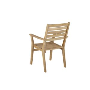 Premium Modern Solid Teak <b>Stackable</b> Outdoor <b>Dining</b> Armchair for Park & Hotel Use - Product Image 2