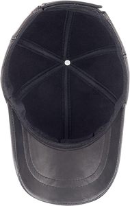 Casquette de baseball unisexe en cuir véritable à 5 panneaux - 100% cuir de mouton respirant et imperméable, durable, ajustable pour hommes et femmes - Product Image 3