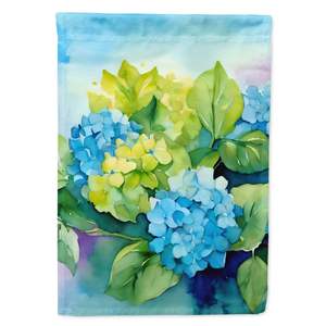 Hortensias multicolores Acuarela Bandera de jardín Buzón decorativo y cartel de patio para patio y césped Camas de flores y obras de arte - Product Image 1