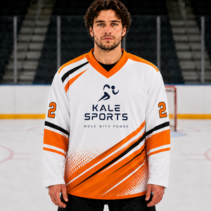 Maillot de hockey sur glace à manches longues respirant et à séchage rapide, design personnalisé, broderie personnalisée, maillot de hockey sur glace en twill - Product Image 3
