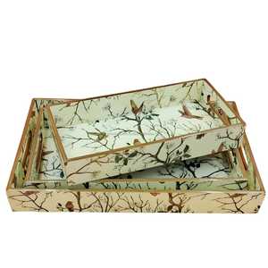 Traditional Premium MDF Wooden Serving <b>Tray</b> Handcrafted for Home Hotel Restaurant Use-Dining <b>Table</b> Decor - Product Image 2