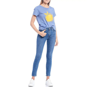 Nouveautés 2026 : Pantalon en jean bleu taille haute skinny pour femme – Collection Denim Femme - Product Image 3