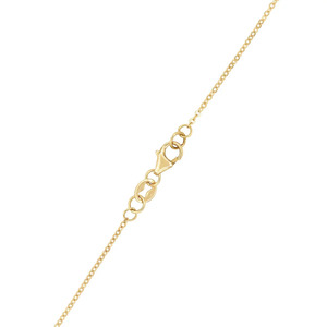 Collar con Colgante de Barra de Granate Baguette en Oro Amarillo - Product Image 6