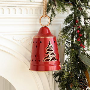 กระดิ่งคริสต์มาสโลหะเงินแท้สลักลายเกล็ดหิมะทำมือ งานฝีมือประณีต ประดับตกแต่งต้นคริสต์มาสสำหรับเทศกาลวันหยุด - Product Image 6