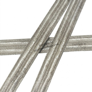 ริบบิ้นตกแต่งแบบปรับแต่งได้ สายถักแบบ Galon Plateado ริบบิ้นโลหะสีเงินสีทอง สำหรับเย็บรองเท้า เสื้อผ้า กระเป๋า - Product Image 6