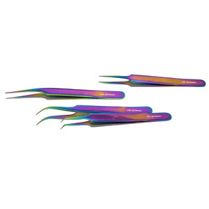 Pinzas para Cejas con Punta Inclinada, Kit Ecológico Reutilizable para Salón de Belleza, Marca Privada, Nuevo, Acero Inoxidable con Recubrimiento en Polvo - Product Image 2