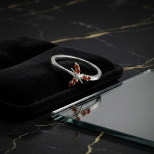 DIVYORO DRAGONFLY TRENDS SILVER Anillo moderno para boda y fiesta para mujer - Product Image 2