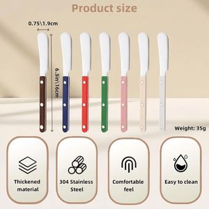 Juego de 4 Espátulas para Queso con Mango Ergonómico de 6.3 Pulgadas, Cuchillos para Mantequilla de Acero Inoxidable 304, Herramientas Premium para Queso - Product Image 3
