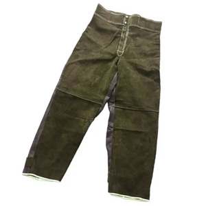 Pantalon de travail en cuir de vachette de qualité supérieure, résistant, pour la soudure, la sécurité industrielle, la lutte contre les incendies, la protection au travail - Product Image 2