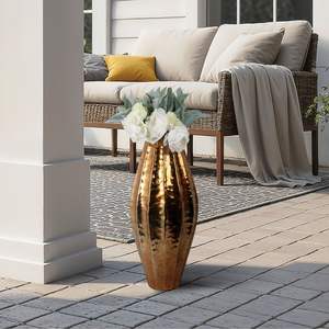 Jarrón Metálico Decorativo para el Hogar que Realza los Espacios con Textura Metálica y Presencia Artística Decorativa - Product Image 5