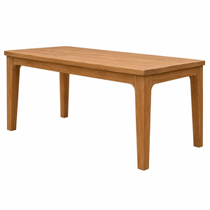 Mesa de Comedor Rectangular Minimalista de Teca con Patas Cónicas, Diseño Escandinavo, Duradera, Ecológica, Impermeable, Moderna y Estable para 6 Personas - Product Image 3