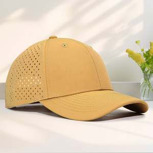 Gorra de Béisbol Transpirable de 6 Paneles para Primavera/Verano, Impermeable, con Logotipo Personalizado, Perforada con Láser, para Hombre y Mujer - Product Image 3