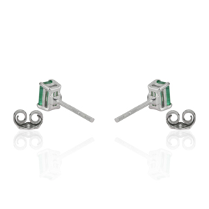 Wholesale Trendy Octagon Cut Natural <b>Emerald</b> May Birthstone Minimal <b>Stud</b> Earrings For Women's Everyday Wear - Product Image 5