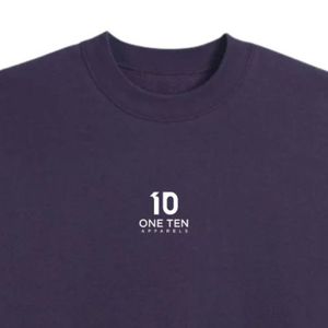 เสื้อสเวตเชิ้ตคอกลมผ้าฝ้ายรีไซเคิลสีน้ำเงินเข้มสำหรับผู้ชาย  แบบพรีเมียม เป็นมิตรต่อสิ่งแวดล้อม แขนยาว สวมใส่สบาย เหมาะสำหรับทุกวัน - Product Image 3