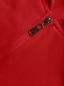 Two-Piece Men's Autumn Winter & Spring Set Featuring a Short Striped Knit Zip-Up Jacket Long Sleeves And a Hood with Drawstring - Product Image 6