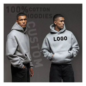 OEM Luxury Quality Polyester/Cotton Oversized Front Hoodies Custom Streetwear for <b>Men</b> Winter Trending Products 2025 New Arrivals - Product Image 1