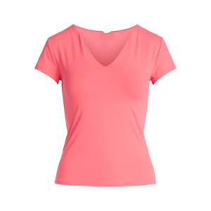 Camisetas de Mujer Holgadas, Tejidas, de Color Sólido, con Cuello en V, Casuales, 100% Algodón, Transpirables, Ecológicas, Tallas Grandes, en Oferta - Product Image 1