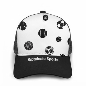 Gorra de béisbol unisex deportiva de malla con patrón personalizado, gorra trucker con logo bordado personalizado, snapback ajustable, sombrero casual para el sol, OEM de fábrica - Product Image 1