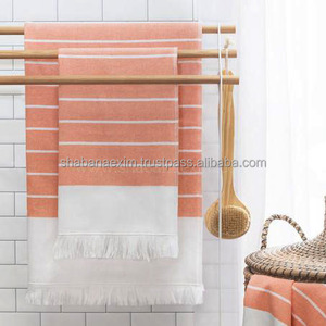 Personalized <b>Turkish</b> Cotton Peshtemal Hammam <b>Towel</b> With Fringes Lightweight Spa Travel <b>Beach</b> Use OEM - Product Image 1