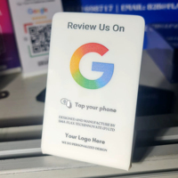 Support NFC personnalisé pour avis Google, affichage de code QR sur table, panneau de commentaires à une touche pour restaurant, café, hôtel, clinique