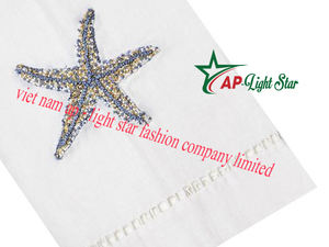 Servilletas de 1 capa con motivos de animales marinos bordados a mano Pedidos de gran cantidad aceptados - Product Image 3