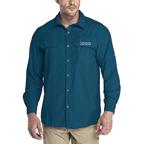 Camisa de Pesca para Hombre, Manga Larga, Secado Rápido, Transpirable, Protección UV, Impermeable, con Botones, Ropa de Trabajo para Exteriores - Product Image 4