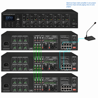 Amplificateur de puissance PA professionnel 6 canaux 240W 100V avec mixeur Bluetooth, système de sonorisation pour école, hôpital, église