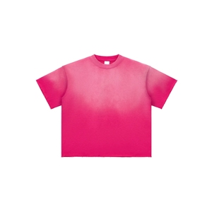 T-shirt court ample et décontracté en coton bleu ciel pour femme, col rond, coupe décontractée, épaules tombantes, style streetwear tendance - Product Image 6