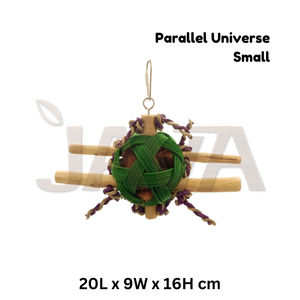 Juguetes Ecológicos para Pájaros de Madera de Café y Ratán 'Universo Paralelo' - Product Image 2