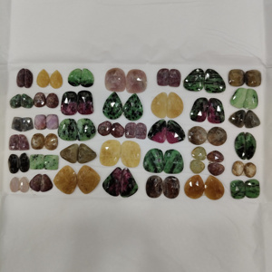 100% tự nhiên Emerald Ruby vàng sapphire mix Kích thước miễn phí Rose cut rất nhiều phẳng trở lại lỏng đá quý làm bằng tay làm đồ trang sức - Product Image 3