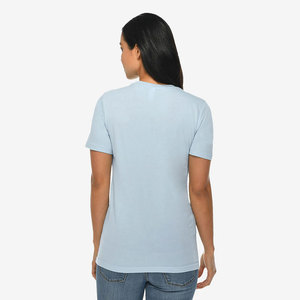 Camiseta Gráfica de Cuello Alto de Fibra de Bambú Ecológica de Corte Regular para Mujer - Camiseta de Verano Holgada de Alta Calidad - Product Image 3