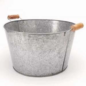 Hotel Metal Ice Beverage Tub Stainless Steel Party Cooler <b>Bucket</b> Wine Beer Chiller Tub Bar Use - Product Image 1