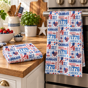 Atractivas Toallas de Cocina con Estampado Impreso, de Alta Absorción de Agua, 100% Algodón, al Precio de Fábrica, de la India. - Product Image 1