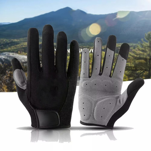 Gants de cyclisme personnalisés à doigts entiers avec maille respirante, protection rembourrée de la paume et fabrication sous marque privée - Product Image 4