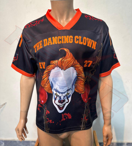 Camiseta de Fútbol con Cuello en V Sublimada Unisex de la Marca Dancing Clown, de Manga Corta, Transpirable, Ecológica, de Secado Rápido, Estilo Americano - Product Image 2