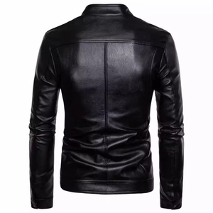 Chaqueta de Cuero Genuino para Hombre 2026, Cuello Alto, Impermeable, Resistente al Viento, Personalizable OEM, Transpirable, para Invierno - Product Image 2
