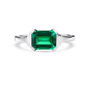 ทองคำแท้ 14k ประดับมรกตทรงเหลี่ยมธรรมชาติ 1.0 กะรัต ฝังแบบกึ่งขอบ ดีไซน์เรียบหรู ชุดเครื่องประดับอันประณีต เหมาะเป็นของขวัญสำหรับเธอ - Product Image 1