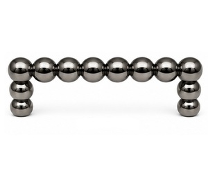 Brass Beaded Bar Handle Minimalist Design for <b>Cabinet</b> Kitchen Furniture Durable Finish - Product Image 1