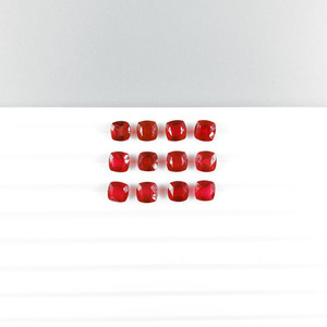 Rubis naturels de Bangkok calibrés 7 mm, forme coussin, pierres précieuses facettées naturelles pour la fabrication de bijoux, prêtes à l'emploi - Product Image 3
