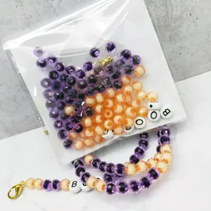 Halloween Trendy Fancy Bead In Bead DIY Kit with Alphabet Beads "BOO"