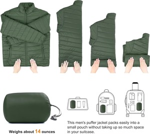 Men's Solid Color Windproof Puffer Jacket Thick Winter Warm Zipper Sports Fitness Casual Streetwear Coats for men OEM Serviced - Product Image 3