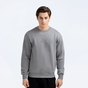Sweat-shirt streetwear pour homme, en coton épais, molleton 220g, coupe ample, impression personnalisée du logo, anti-boulochage, pour l'hiver - Product Image 1