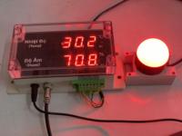 Moniteur LED de température et d'humidité industriel RS485 pour les centres de données et l'automatisation des usines |   AT-THMS3.1