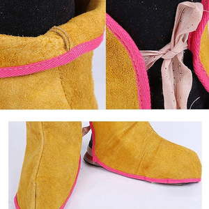 JNM SAFETY Couvre-chaussures de protection jaunes en cuir de vachette pleine fleur pour soudeur, respirants et résistants à la transpiration - Product Image 4