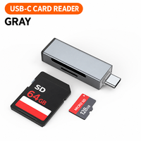 Çift Arabirimli Tip C USB a SD TF Hafıza Kartı Okuyucu Alüminyum Alaşımlı OTG Adaptörü Telefon Tablet Dizüstü Bilgisayar Fotoğraf Aktarımı için