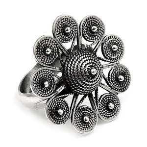 Hot Sale Retro Design Flower <b>Ring</b> Crafted From High Quality 925 Sterling Silver Handmade Bohemian Design Traditional Jewelry - Product Image 1